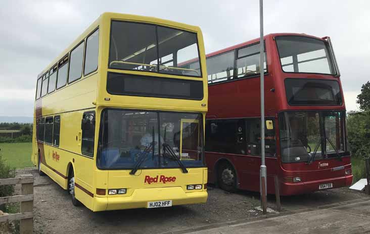 Red Rose Travel Volvo B7TL East Lancs Vyking HJ02HFF & Redline Volvo B7TL Plaxton President X154FBB